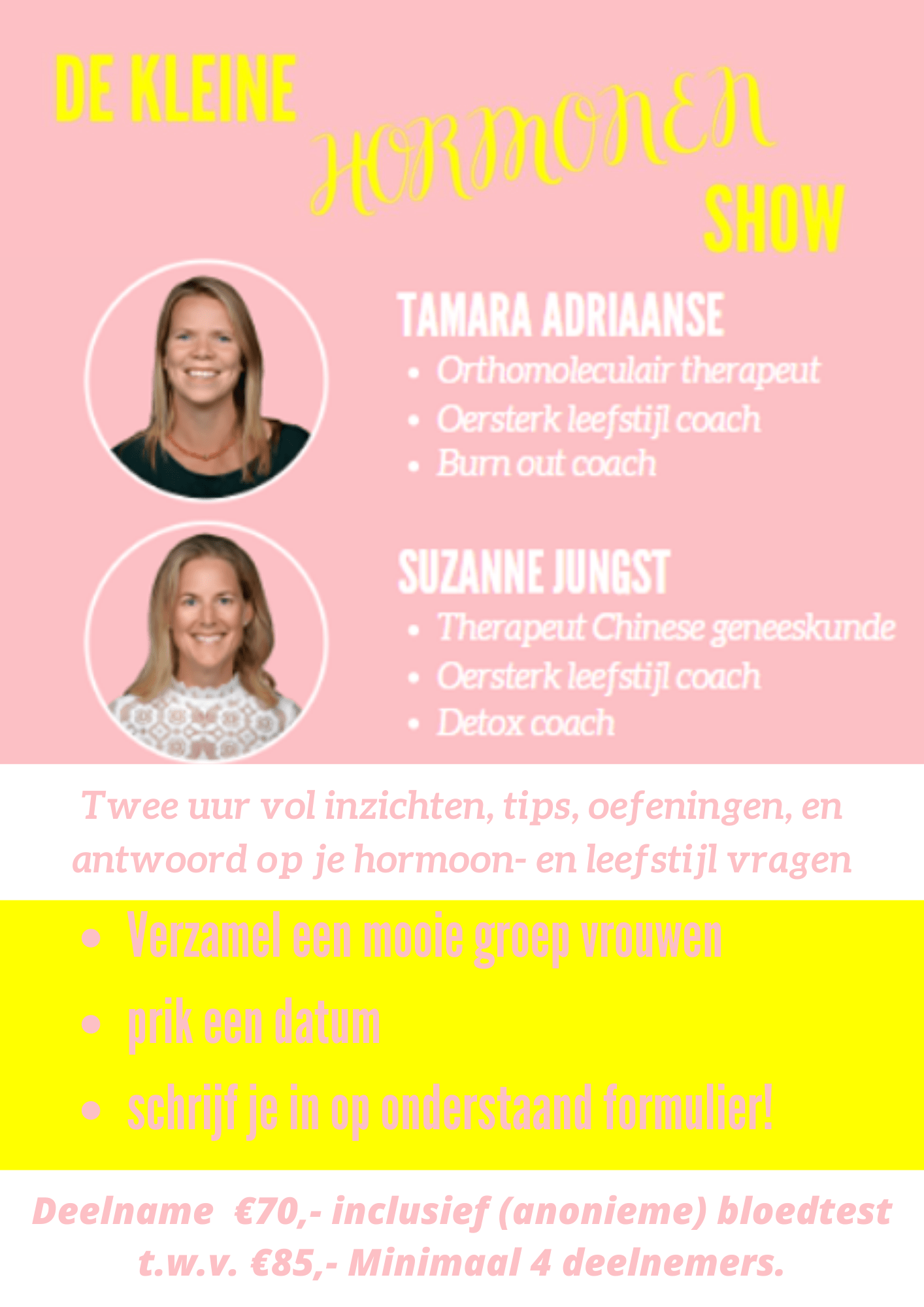 Hormonen disbalans Leiden verstoorde hormonen-workshop vrouwen disbalans insuline-Leiden